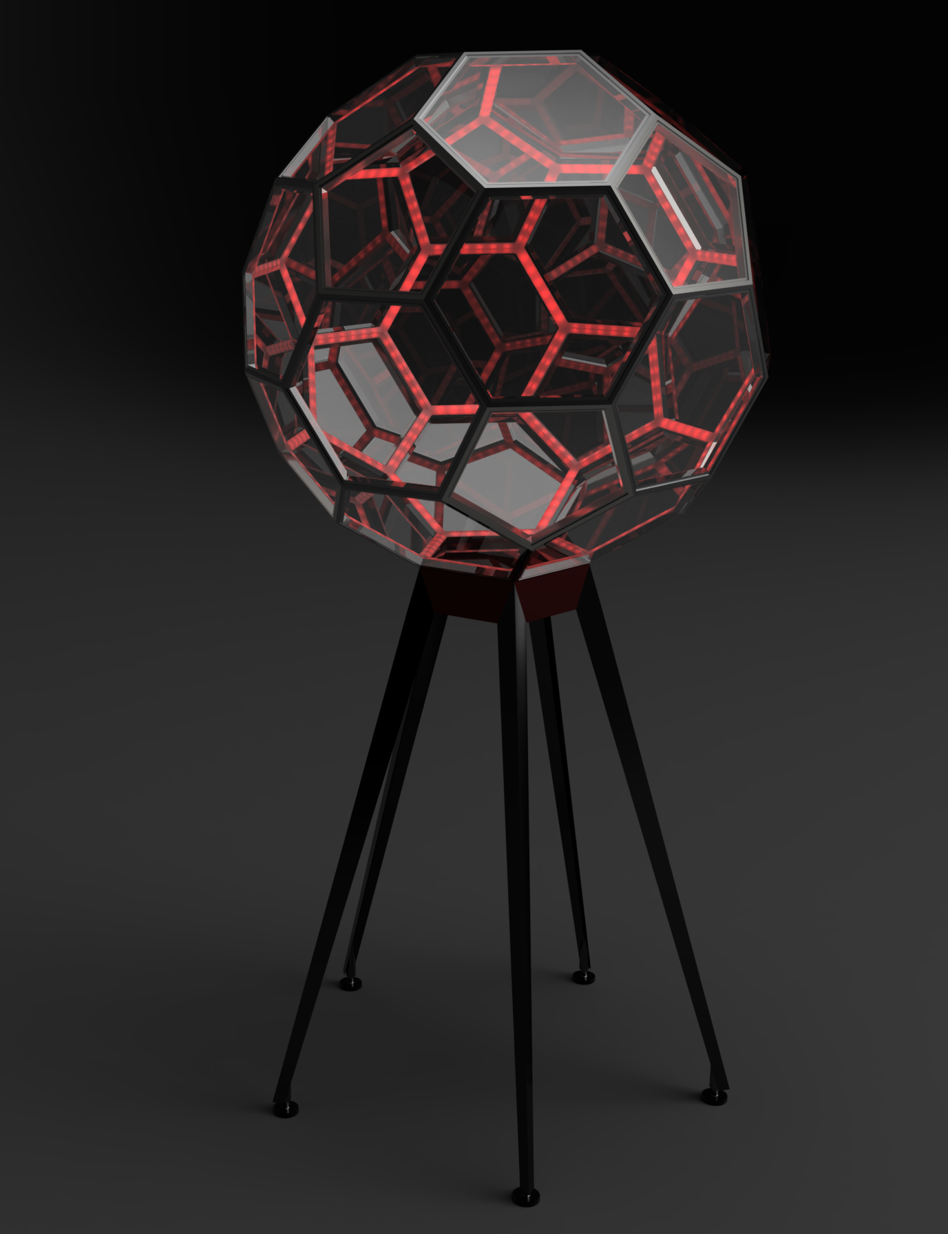 IcosaLED – Gesamtansicht des Objekts