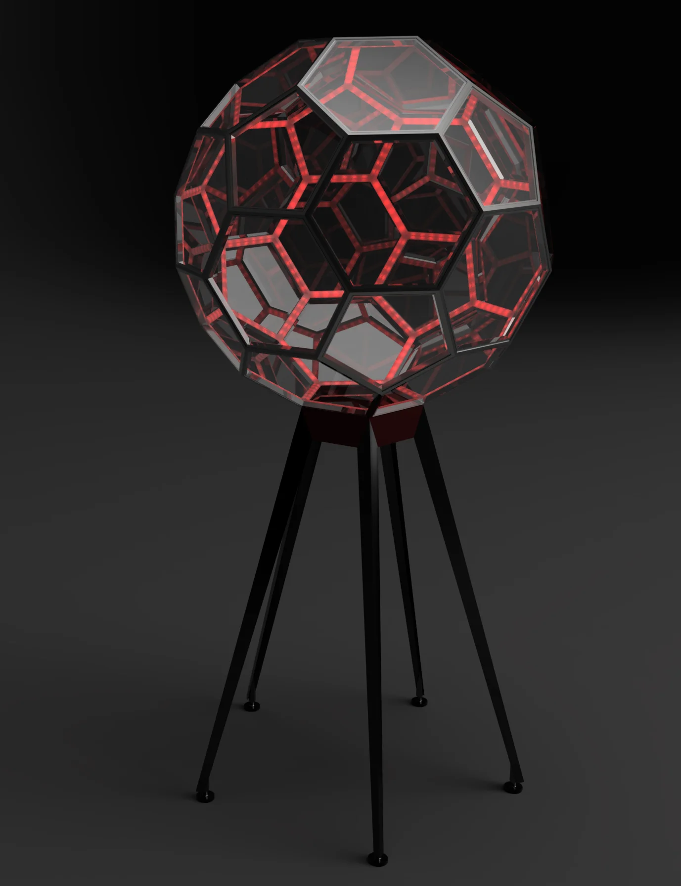 IcosaLED – Gesamtansicht des Objekts